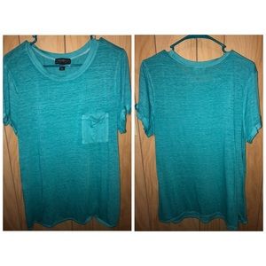 Forever 21- Aqua Shirt with Pocket- 1X